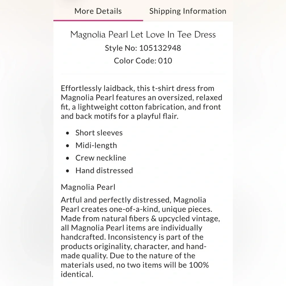 Magnolia Pearl White and Pink Graphic Dress - Picture 4 of 11